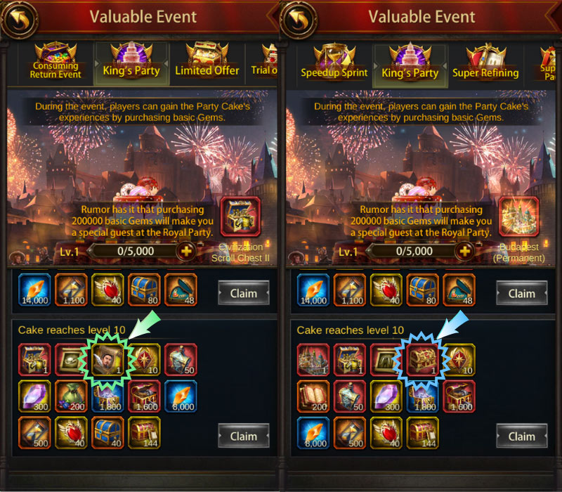 Get Evony Sun Wu in King's Party Cake