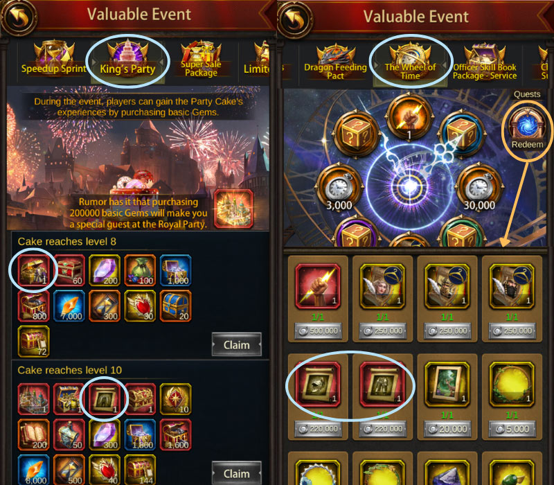 Get Officer Equipment in King's Party and The Wheel of Time