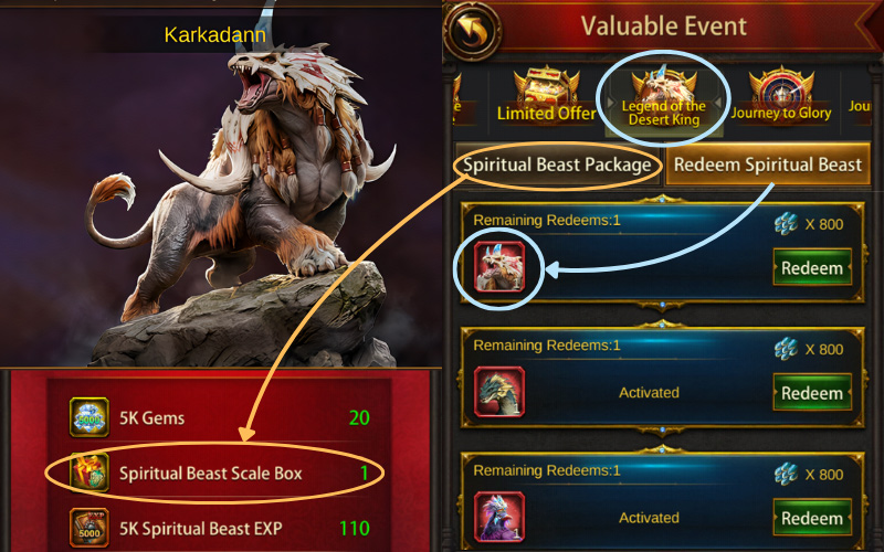 Get Spiritual Beast Karkadann during Evony 2026 Fireworks Festival